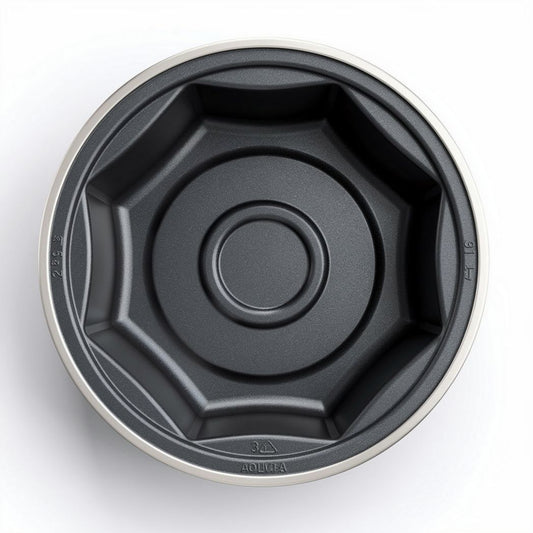 Plato de cerámica antideslizante de 25 x 25 x 6cm en color negro