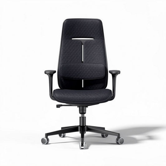 Silla de oficina ergonómica en color negro con ruedas giratorias 60 x 60 x 100cm
